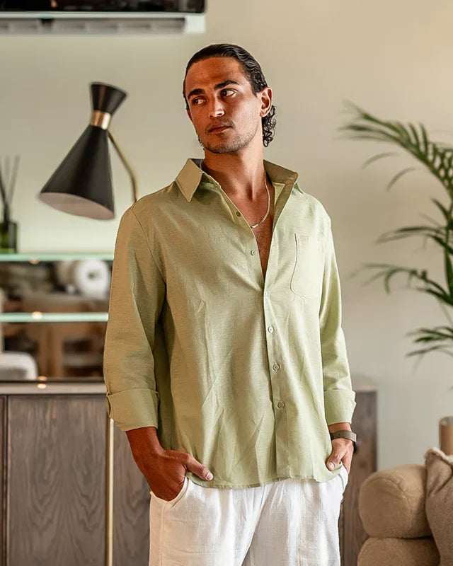 Cape Town – Chemise 100% Lin, Élégance Naturelle